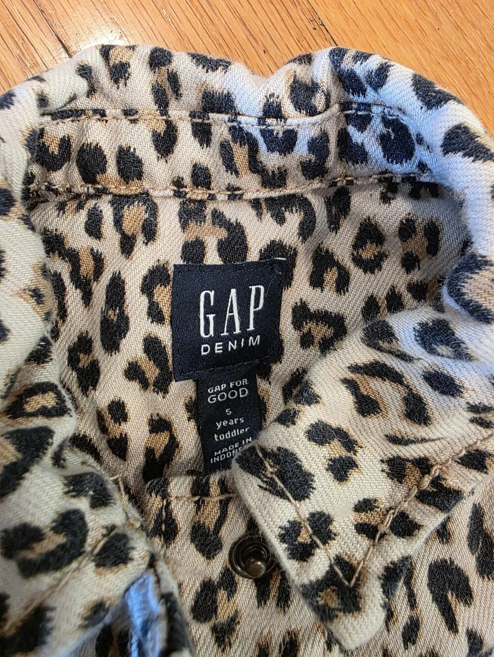 Gap Leopard Print Jean Jacket